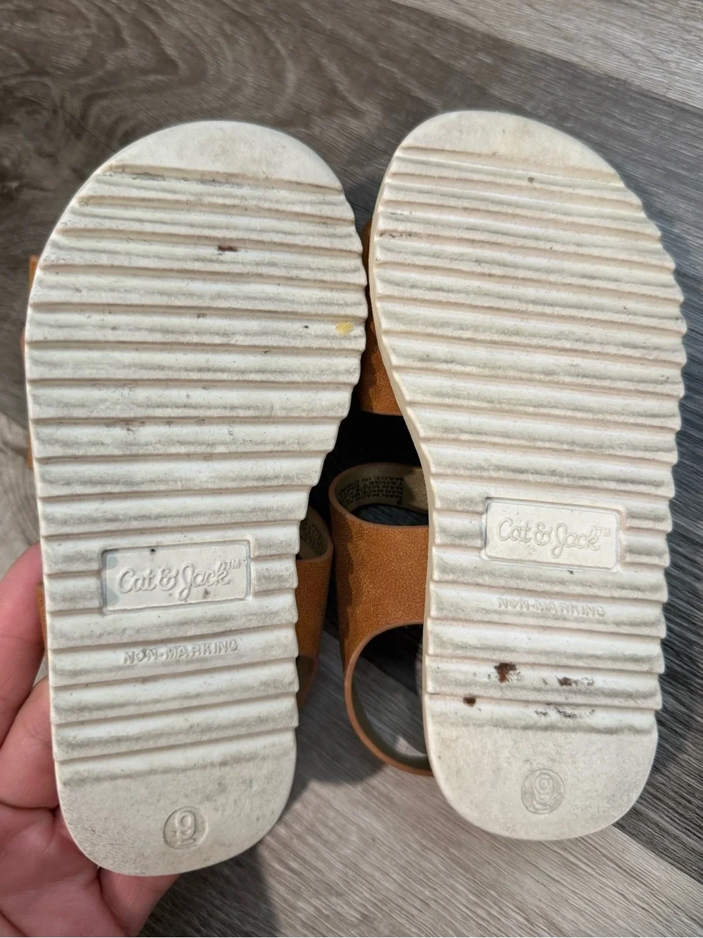 Cat & Jack Kids Tan Buckle Sandals - Comfortable Summer Shoes